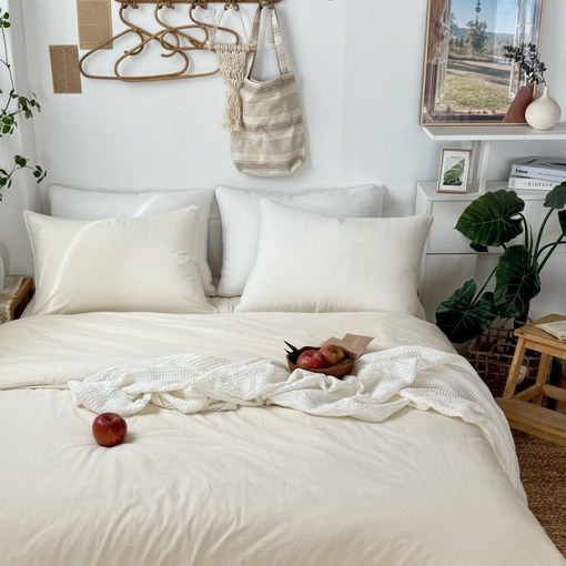 루디아홈베딩 베이직 내추럴광목 싱글 홑 겹 이불커버 누빔 이불커버