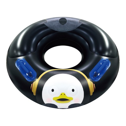 자이언트 펭수 원형 튜브 100cm  손잡이 포함  블랙  여름 물놀이 워터파크 캐릭터 튜브