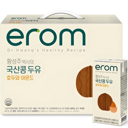 이롬 황성주 박사의 국산콩 두유 호두와 아몬드
