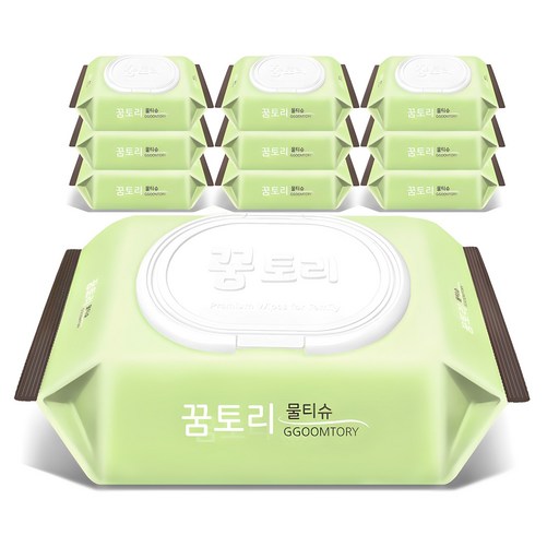 꿈토리 뉴 가득찬 챔프 엠보싱 유아물티슈 캡형