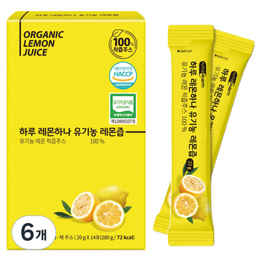 뉴트라팜 하루 레몬하나 유기농 레몬즙 100% 14p