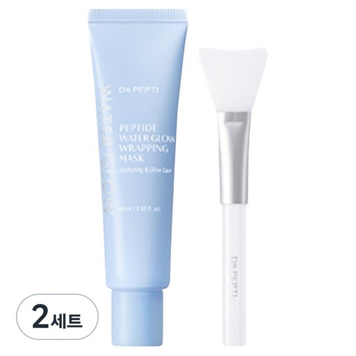 닥터펩티 펩타이드 워터 글로우 랩핑 마스크 60ml +실리콘 브러쉬
