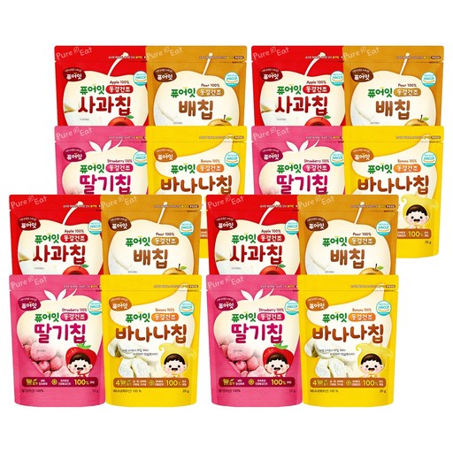 퓨어잇 내이브로 동결건조 과일칩 4종 세트