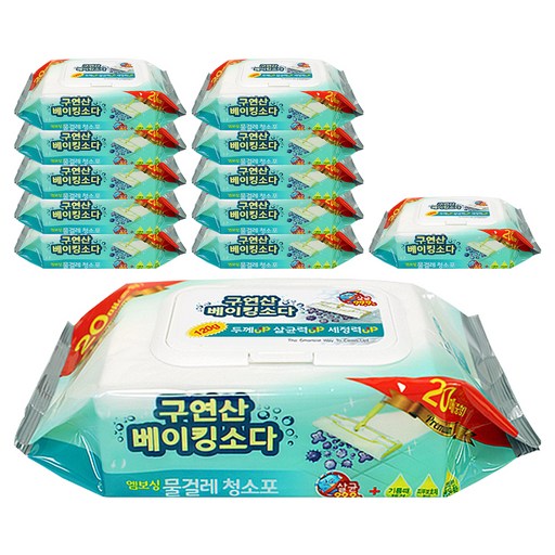 에파타클린업 구연산 베이킹소다 엠보싱 물걸레 청소포