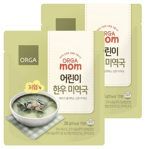 올가맘 저염 어린이 한우 미역국 5p