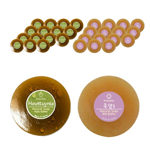 프로버블리 어성초 중성비누 110g x 4p + 죽염3 중성비누 110g x 4p 세트