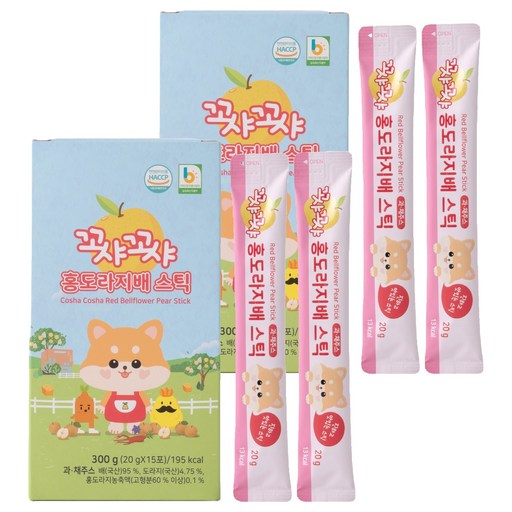 꼬샤꼬샤 홍도라지배 스틱 15p