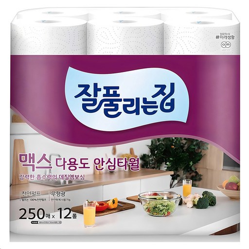 잘풀리는집 맥스 다용도 천연펄프 롤키친타올
