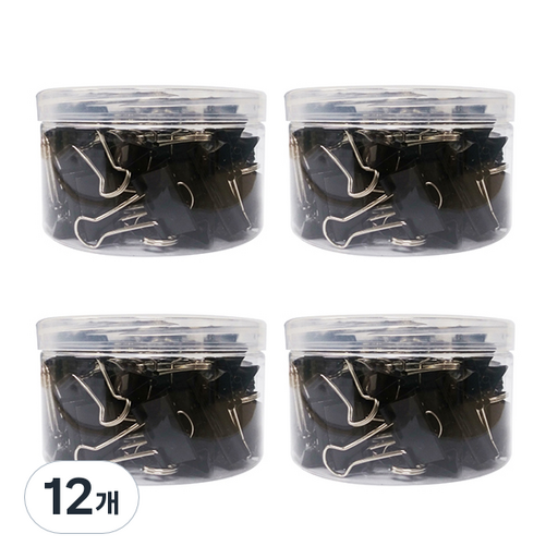 블루마토 블랙 더블클립 집게 DCS004 24p