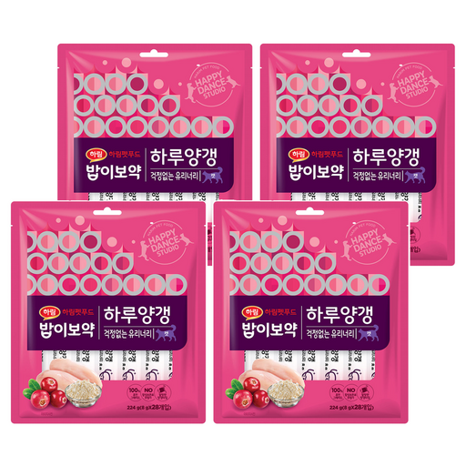 하림펫푸드 밥이보약 캣 하루양갱 간식 걱정없는 유리너리 28p
