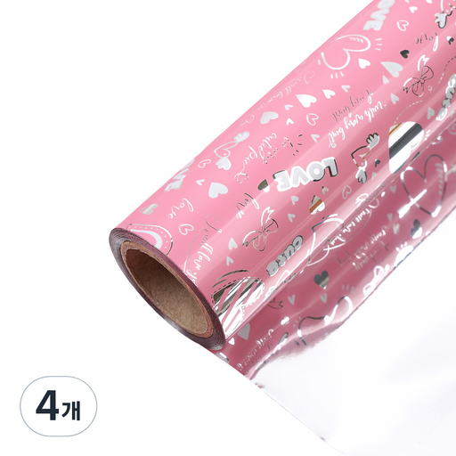 심쿵하트 증착 포장지 소 26.5cm x 17m