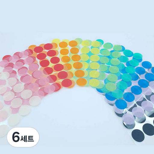 유로셀 컬러 원형 마스킹테이프 10종