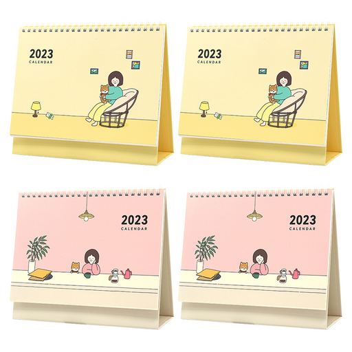 핑크풋 2023 5000 보리 탁상 캘린더 2종 x 2p 세트