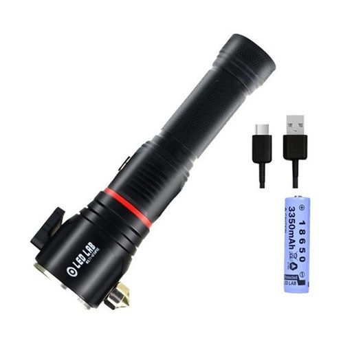 엘이디랩 다용도 만능 랜턴 MULTI-6F XHP50 + 손목스트랩 + 18650 충전지 + AAA건전소켓 + 5핀 케이블 세트