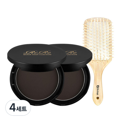 리르 퀵 헤어 커버 쿠션 2p + 우드브러쉬 세트