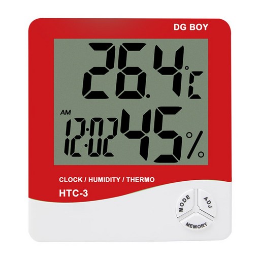 DGBOY HTC 3 디지털 온습도계 레드