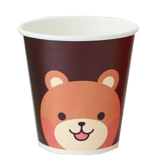 황씨네도시락 캐릭터 종이컵 곰