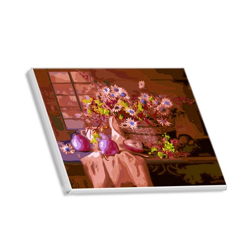 헬로페인팅 직접그리는 DIY 캔버스 도면 모과와꽃시리즈