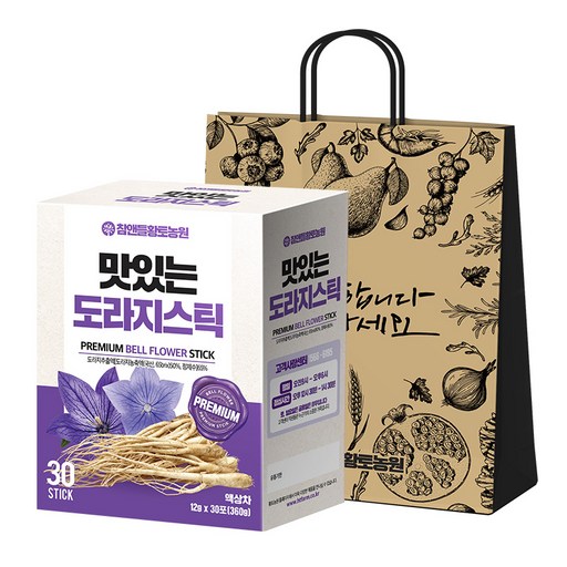 참앤들황토농원 맛있는 도라지스틱 + 쇼핑백