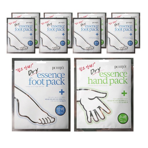 쁘띠페 드라이에센스 핸드 팩 5p + 풋 팩 5p