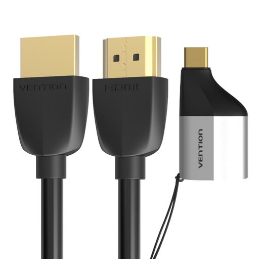 벤션 2 in 1 HDMI 미러링 케이블 V2.0 0.5m + 스트랩 + C타입 어댑터 세트