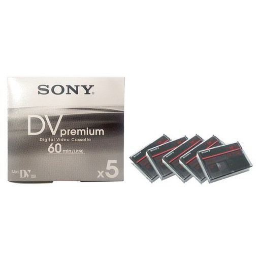 소니 60분 촬영용 6mm mini DV 캠코더 테이프, DVM60R3, 5개
