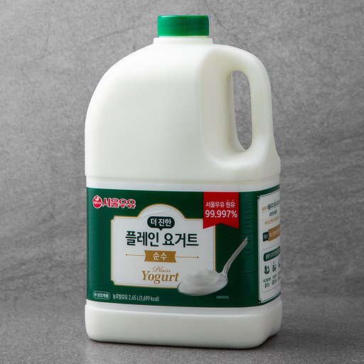 서울우유 더진한 순수 플레인 요거트 2.45L 1개