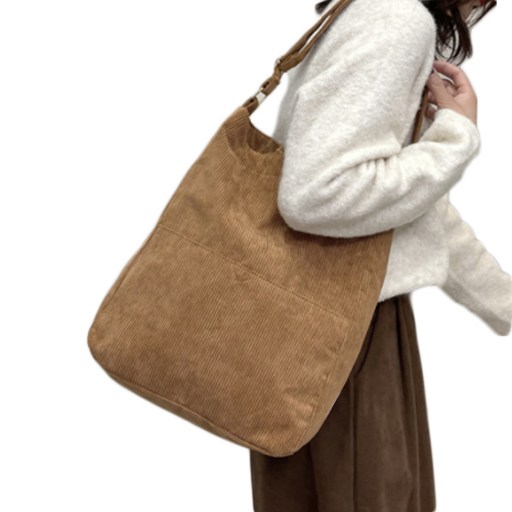 JCP 코듀로이 더블 포켓 기저귀 숄더백