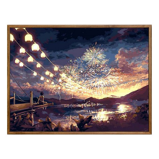 순잠 깜찍 모던 수채화 유채화 개릭터 그림그리기 DIY 세트 50 x 65 x 1.6 cm