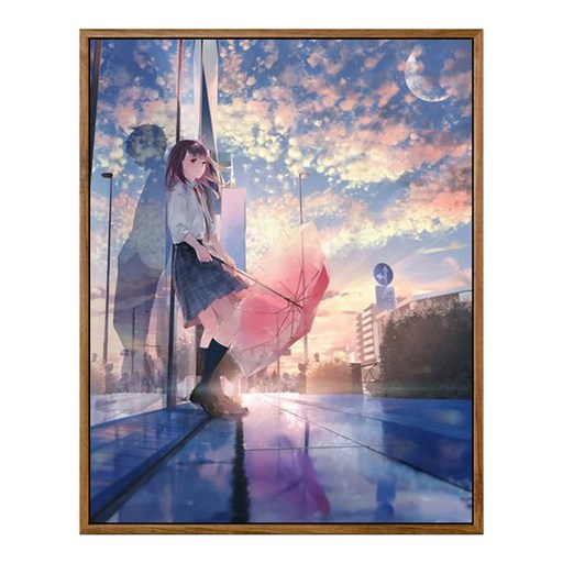 순잠 깜찍 모던 수채화 유채화 개릭터 그림그리기 DIY 세트 50 x 65 x 2.5 cm