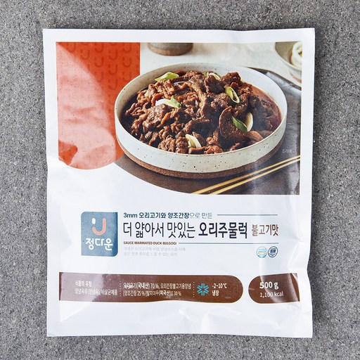 정다운 더 얇아서 맛있는 오리주물럭 불고기맛