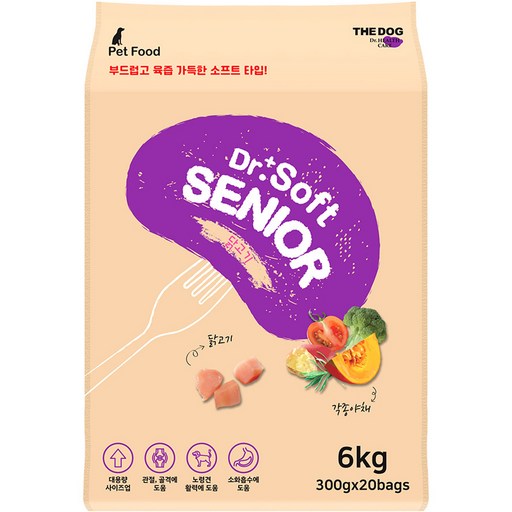 더독 시니어 강아지 닥터소프트 프리미엄 소프트사료