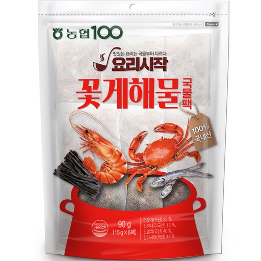 농협 꽃게 해물 국물팩 6p