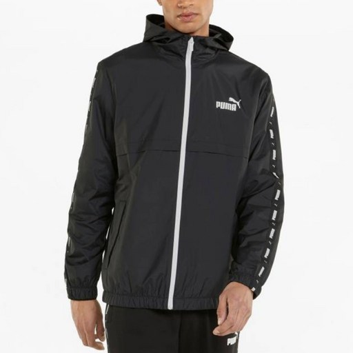 푸마 남성용 에센셜+ 타입 윈드브레이커_ESS+ TAPE WINDBREAKER_블랙_84949901