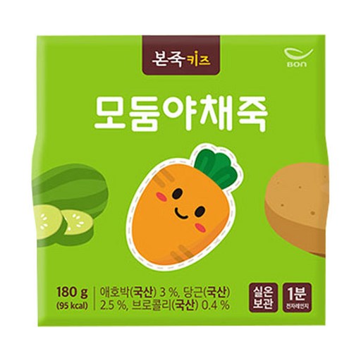 본죽 키즈 모둠 야채죽 180g