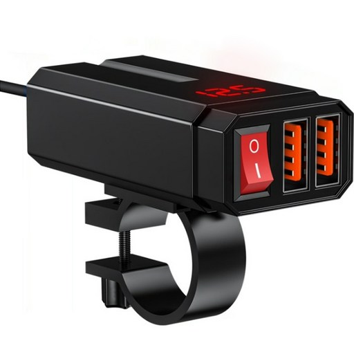 오토바이 방수 USB 12v 시거잭 12볼트 QC3.0 고속충전 볼트메타
