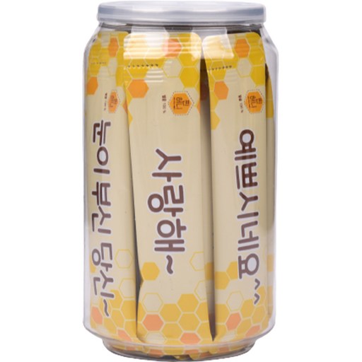 찐허니 벌꿀스틱 레터링 투명캔 20p