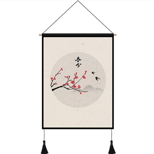 알로데 일본식 벽 장식 풍경 그림 행잉 포스터