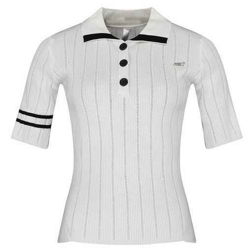 페라어스 여성용 모노배색 세로펀칭 니트 카라 골프셔츠 ATM44R5099