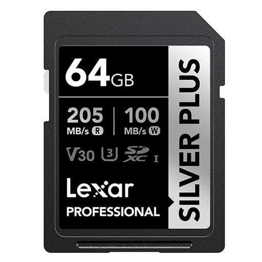 렉사 캐논 소니 니콘 후지 SILVER PLUS V30 UHS-I 카메라 메모리 SD카드 LSDSIPL064G-BNNNG