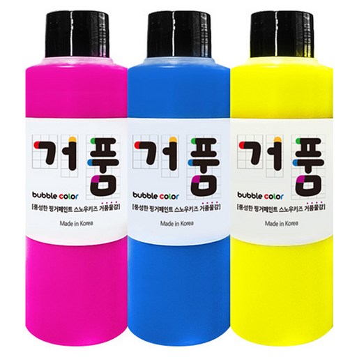 스노우키즈 거품물감 리필A 140ml x 3종 세트
