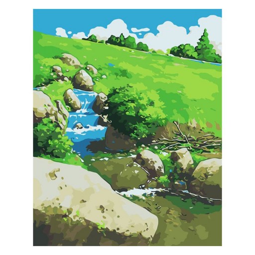 모모픽스페인팅 DIY 명화 그리기 세트 40 x 50 cm 봄개울 J61