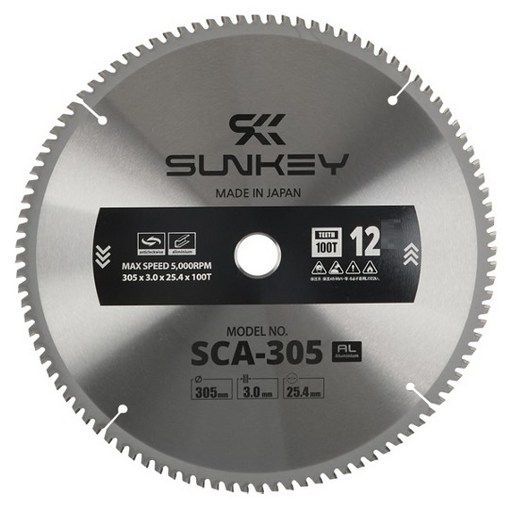 썬키 일제 원형톱날 팁쏘 알루미늄용 SCA-305