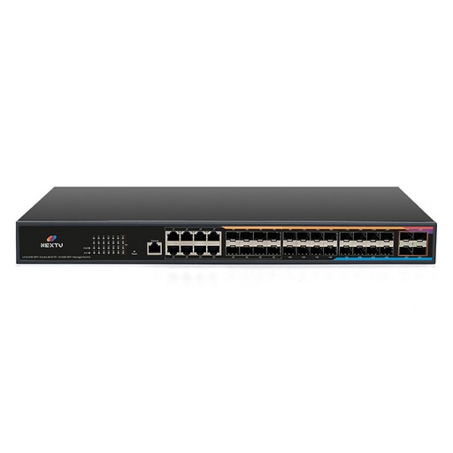 넥스트유 스오린 L3 광 SFP 24포트 8포트 TP콤보 10G 4SFP+ 전원이중화 스위칭허브