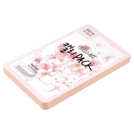 종이문화 헬로우 아트 캘리팩 두꺼운 스므스 엽서 200g 24 핑크