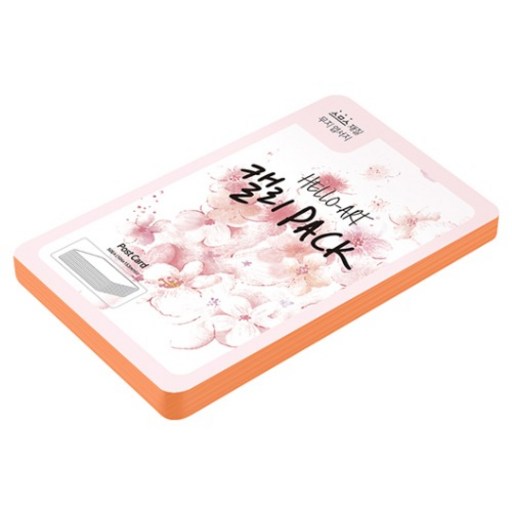 종이문화 헬로우 아트 캘리팩 두꺼운 스므스 엽서 200g 28 로얄오렌지
