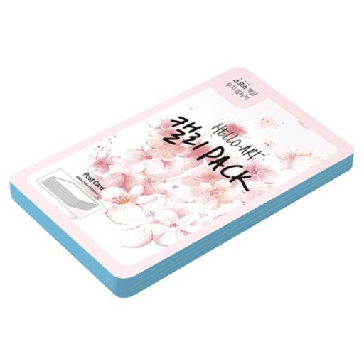 종이문화 헬로우 아트 캘리팩 두꺼운 스므스 엽서 200g 17 딥블루