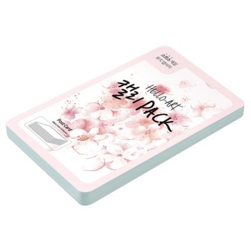 종이문화 헬로우 아트 캘리팩 두꺼운 스므스 엽서 200g 19 미스티블루