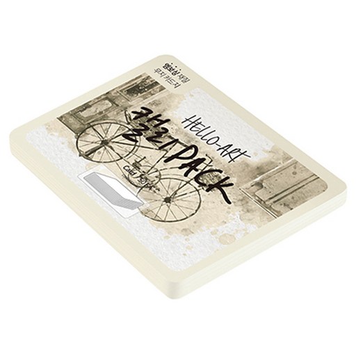종이문화 헬로우 아트 캘리팩 두꺼운 엠보카드 200g 01 화이트