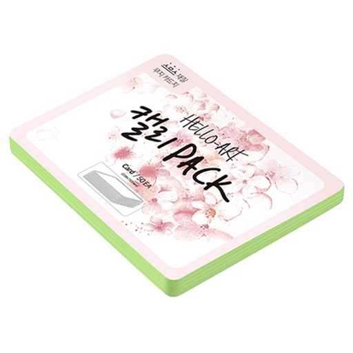 종이문화 헬로우 아트 캘리팩 두꺼운 스므스 카드 200g 12 그린